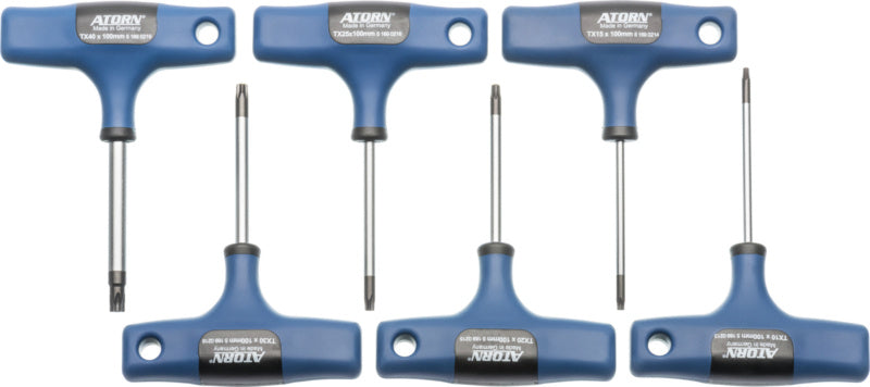 Sada šroubováků TX s příčnou rukojetí, 6 ks