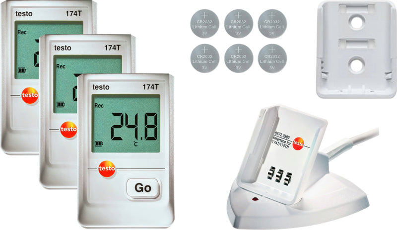 Startovací sada mini zařízení pro registraci údajů teploty