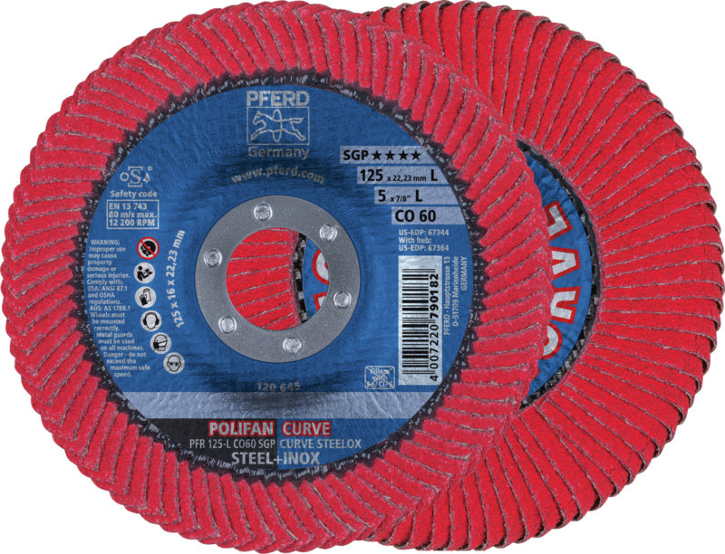 Brusný lamelový kotouč POLIFAN®-CO SGP CURVE STEELOX