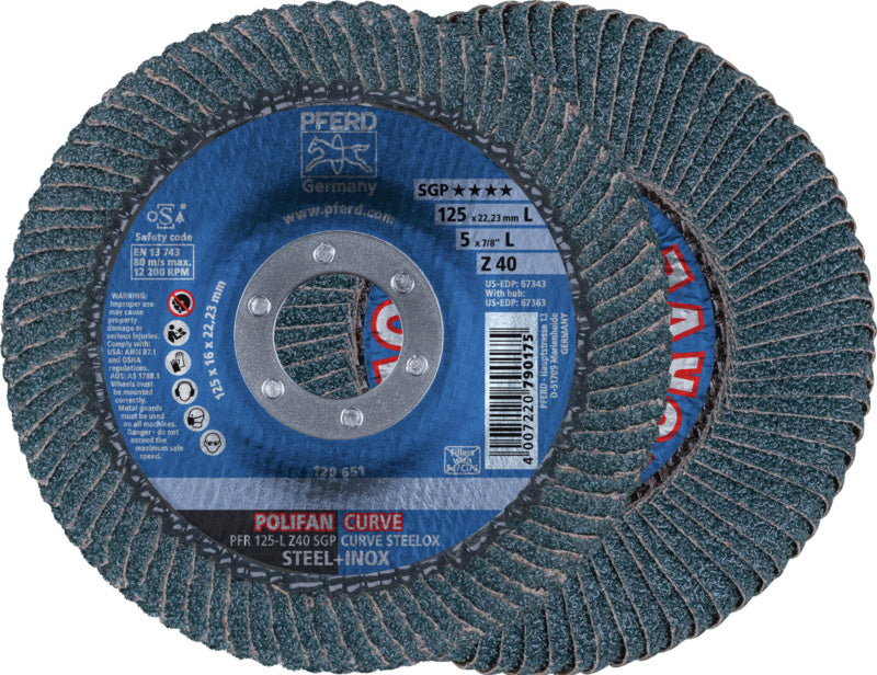 Brusný lamelový talíř POLIFAN® SGP STEELOX