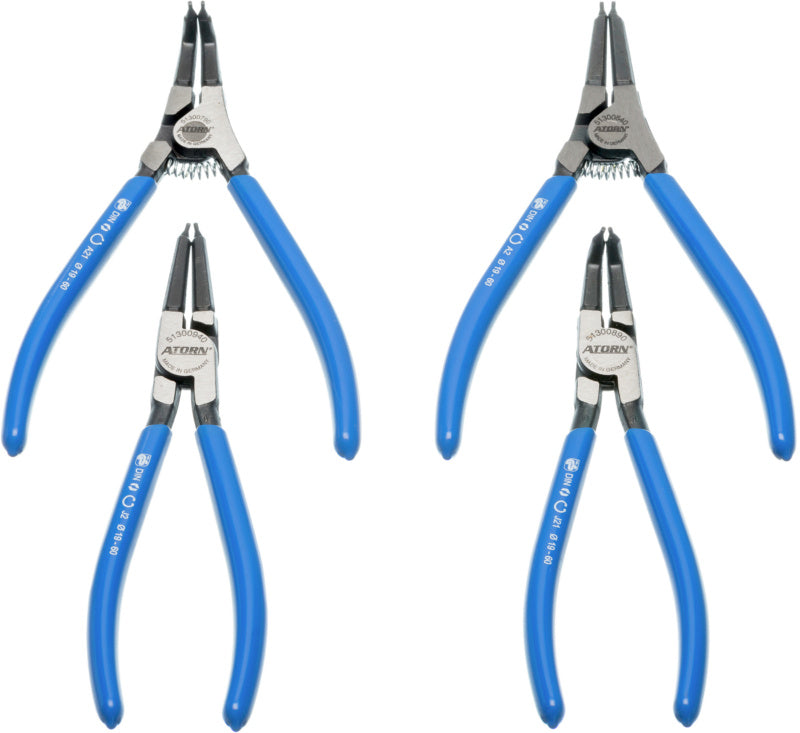 Kleště na pojistné kroužky, sada, 4 kusy v pouzdru