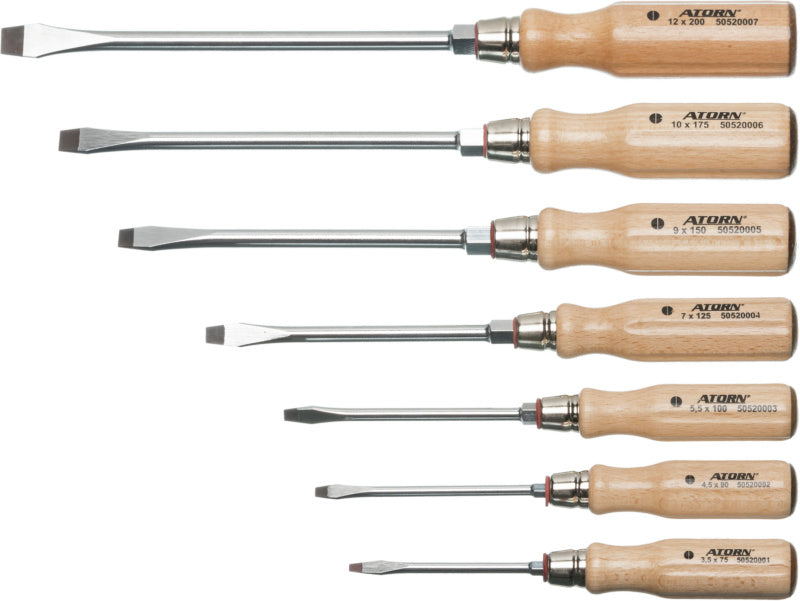 Sada šroubováků s dřevěnou rukojetí, 7 ks