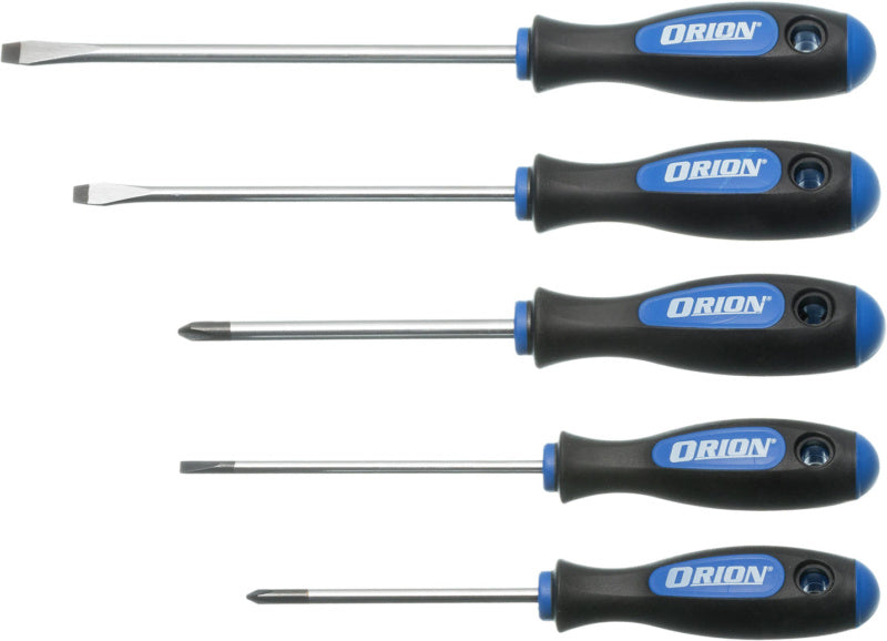 Sada plochých šroubováků s kulatou čepelí, 5 ks