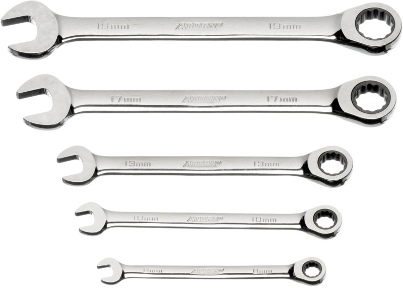 Sada kombinovaných ráčnových klíčů 5 ks