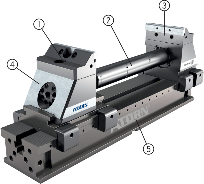 Souprava 5osého vícenásobného upínače „dva v jednom“