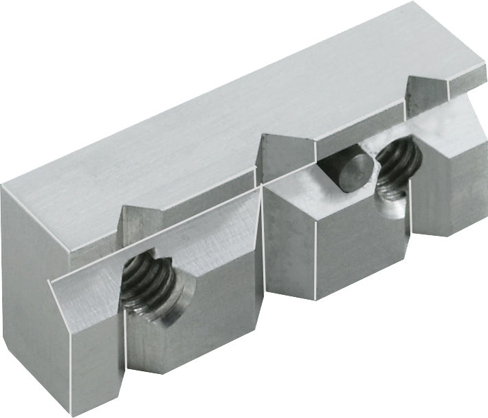 Odnímatelná klínová čelist z oceli s dorazovým kolíkem