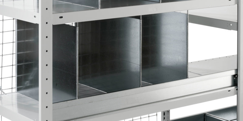 Přihrádkové dělicí lišty, navazující