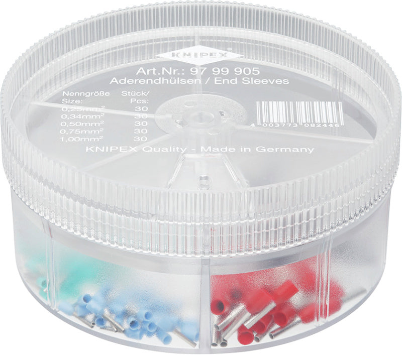 Krabice se sortimentem koncových dutinek, 0,25–1 mm²