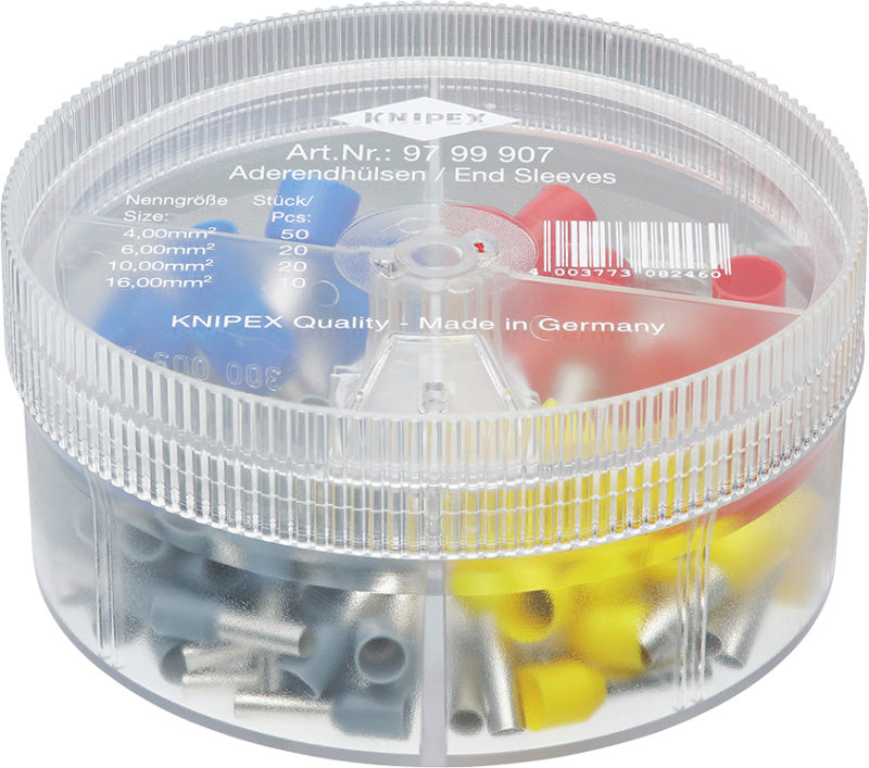 Krabice se sortimentem koncových dutinek, 4 až 16 mm²