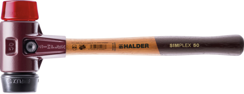 Kladivo s měkkým čelem SIMPLEX, pryžová a plastová nárazová vložka