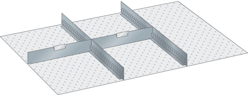 Sada štěrbinových přepážek a dělicích panelů