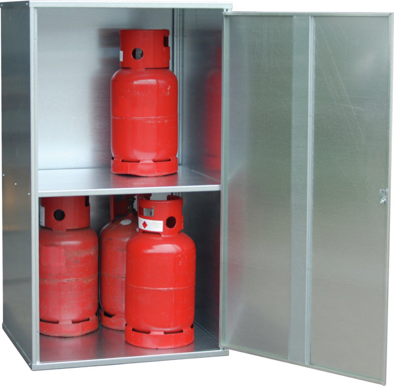 Úložiště na tlakové láhve s plnými plechovými dveřmi