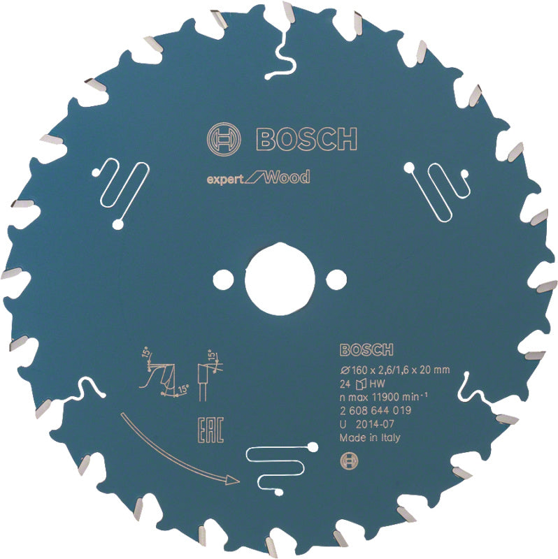 Kotouč okružní pily Expert for Wood, 160 x 20 x 2,6 mm, 24 zubů