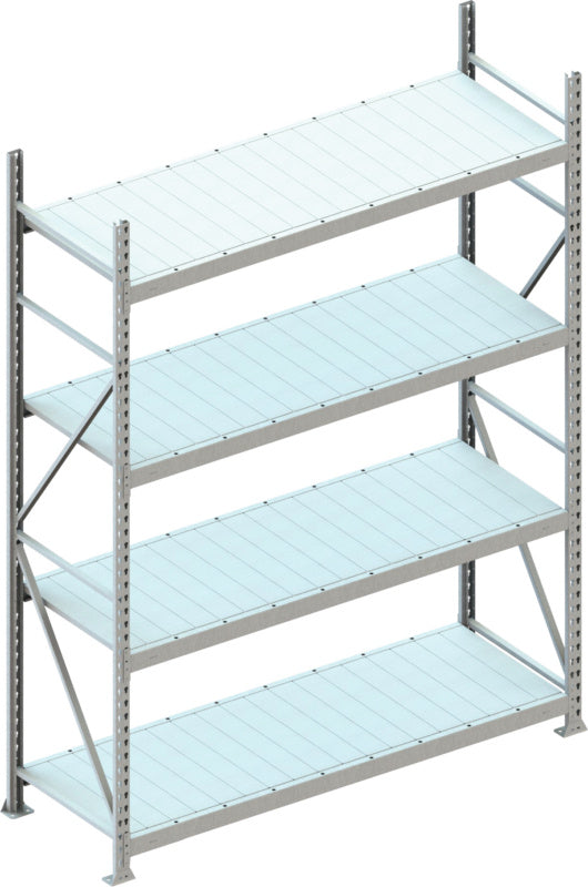 Regál s velkým odstupem rámů