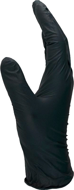 černé nitrilové jednorázové rukavice