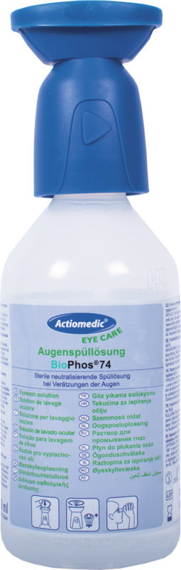 Lahev s pH-neutrálním prostředkem pro výplach očí Actiomedic 250 ml