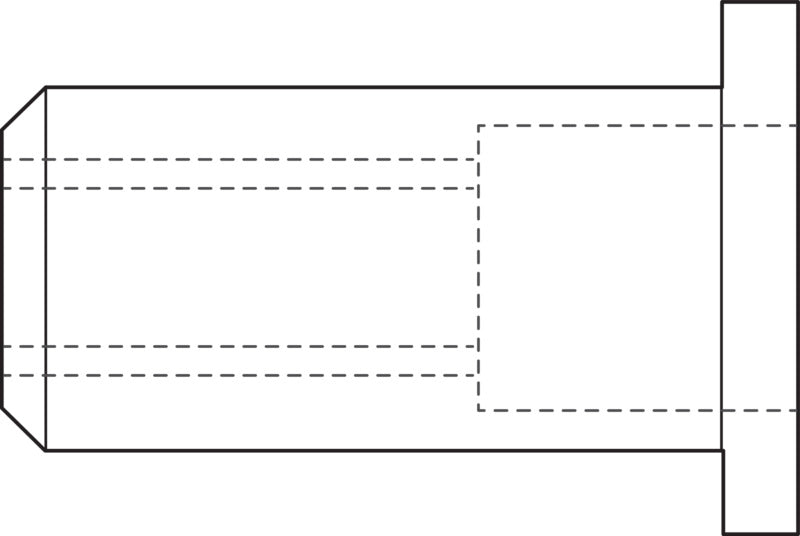 Slepé nýtové matice (jednonýtové matice), zápustná hlava 90°