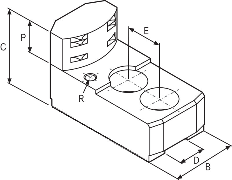Svěrné čelisti pro vnitřní upínání, kalené