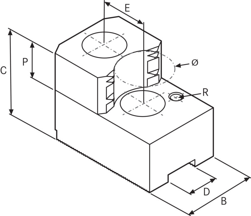 Svěrné čelisti pro vnější upínání, kalené