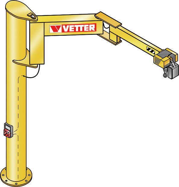 Sloupový jeřáb (BS) se sklopným výložníkem