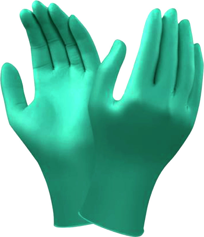 zelené nitrilové jednorázové rukavice