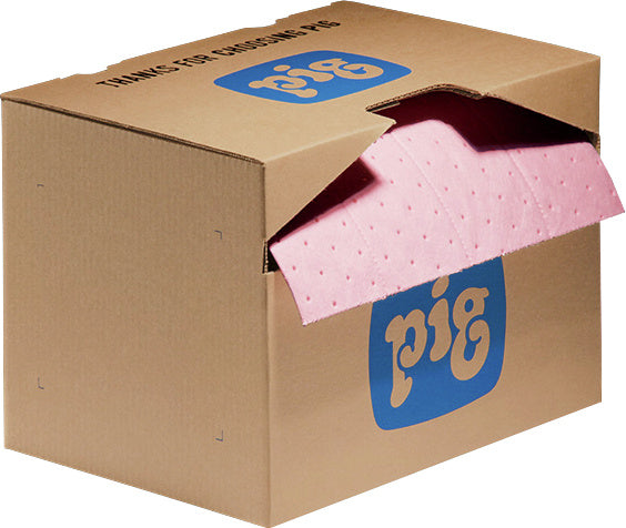 Absorpční role HazMat – perforace na více místech, v krabici s dávkovačem