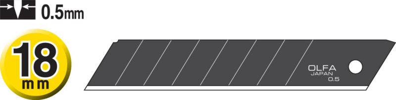 Náhradní odlamovací čepele, 18 mm, balení 10 ks