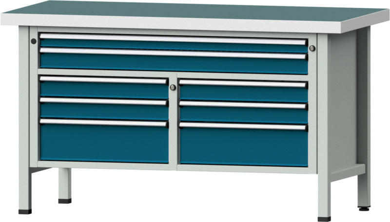 Dílenský stůl se skříňkou, řada V 1500