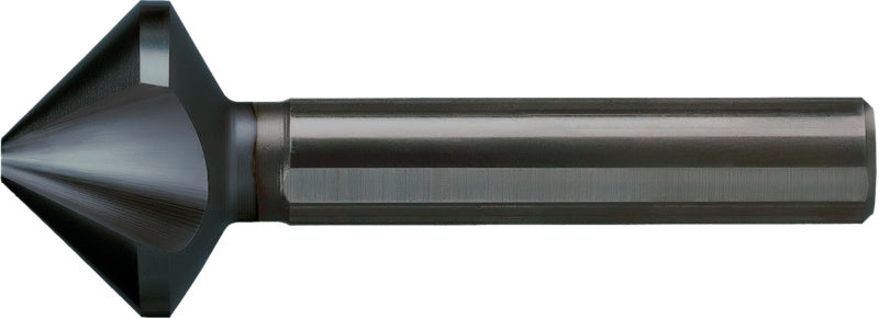 Kuželový záhlubník HSS 90°, trojbřitý, extrémně nerovnoměrný sklon, trojhranný dřík