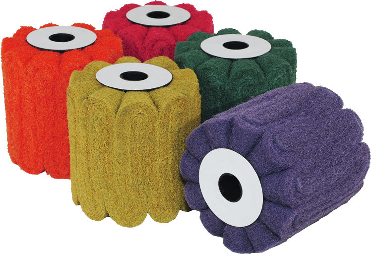 Skládaný váleček z netkaného brusného materiálu, sada, 5 ks