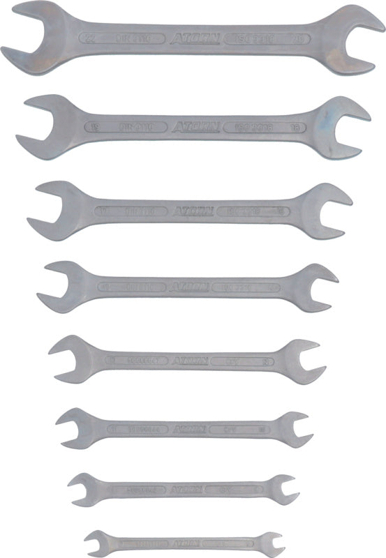 Sady otevřených oboustranných klíčů, 8, 10 nebo 12 kusů, speciální povlak