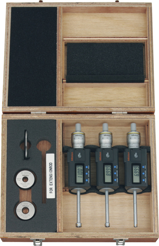 Sada tříbodových elektronických vnitřních mikrometrů