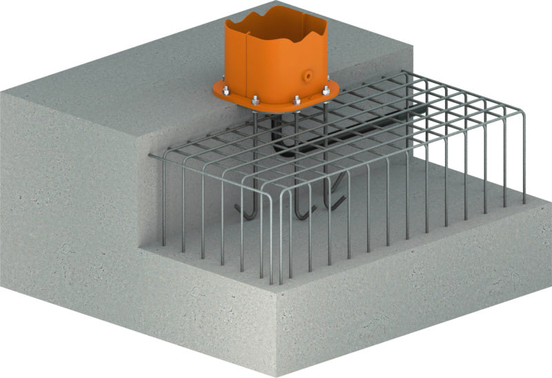 Ukotvení základů pro sloupový otočný jeřáb KBK