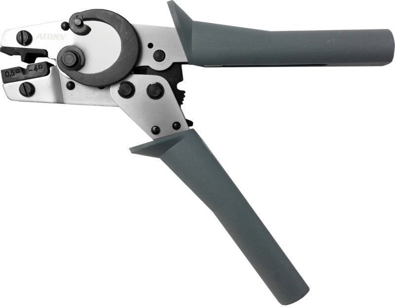 Pákový krimpovací nástroj 0,5–4 mm² s univerzální krimpovací čelistí