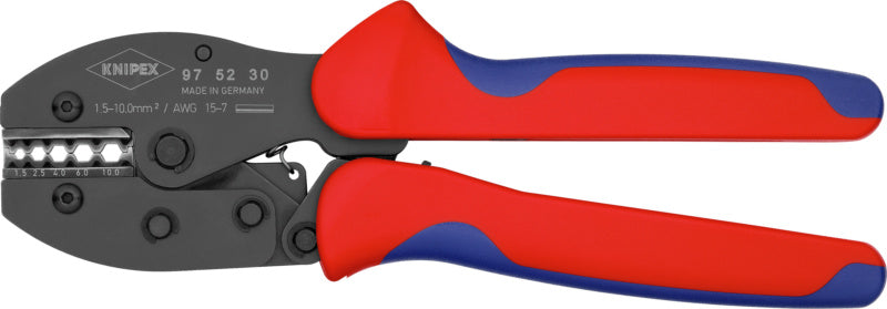 Pákové krimpovací kleště s dvoudílnými potahy rukojetí