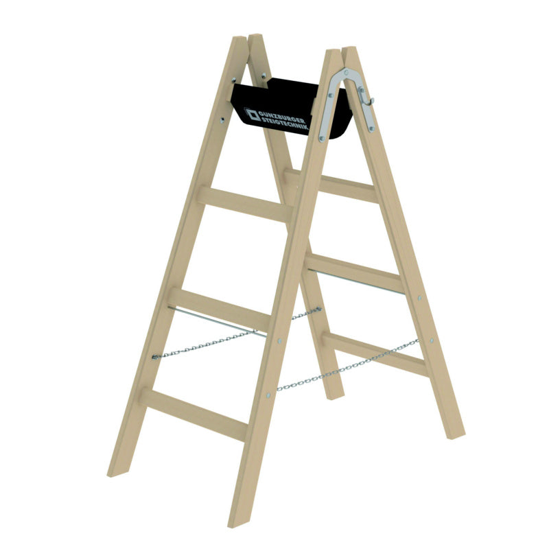 Dřevěný stojící příčlový žebřík