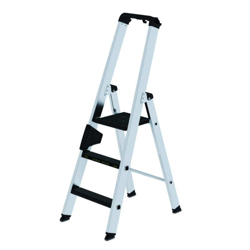 Hliníkové žebříky se schůdky, 1stranný přístup, naklapávací schůdek R13