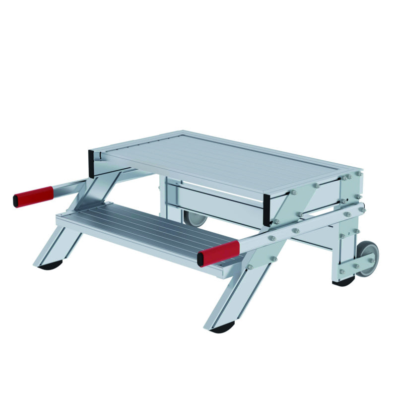 Hliníkové pracovní plošiny, pojízdné, šířka stupně 800 mm