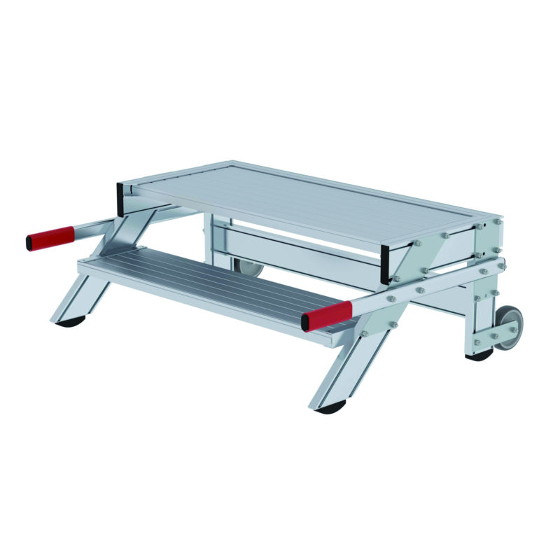 Hliníkové pracovní plošiny, pojízdné, šířka stupně 1 000 mm