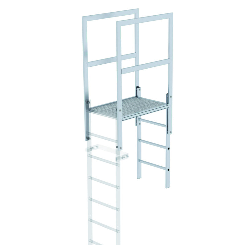 Parapetní přechodové žebříky z hliníku natural