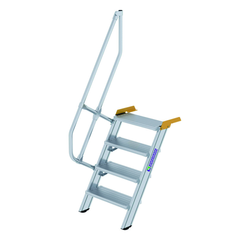 Hliníkové schody, stacionární, sklon 60°, šířka kroku 600 mm
