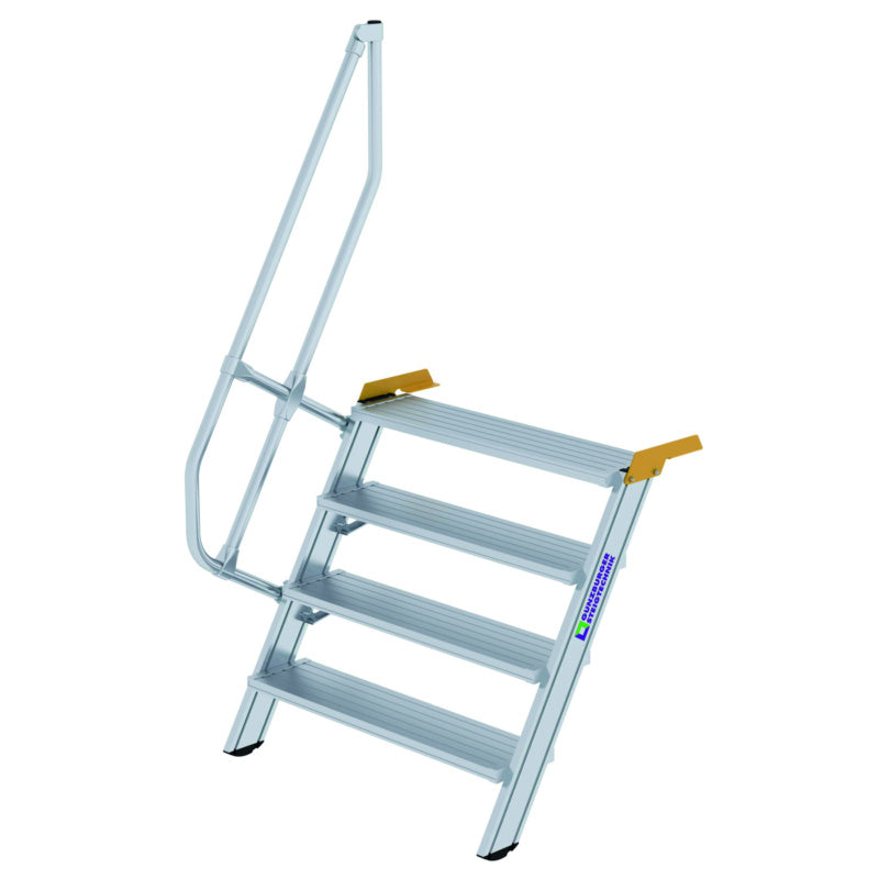 Hliníkové schody, stacionární, sklon 60°, šířka kroku 1000 mm