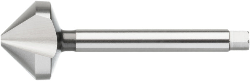 Ruční odstraňovač otřepů 90°, HSS, 3 břity s šestihrannou stopkou pro rukojeť s upínací kleštinou