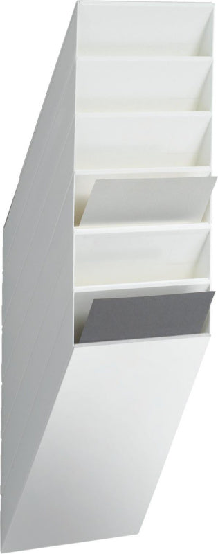 Nástěnný držák brožury se 6 přihrádkami DIN A4