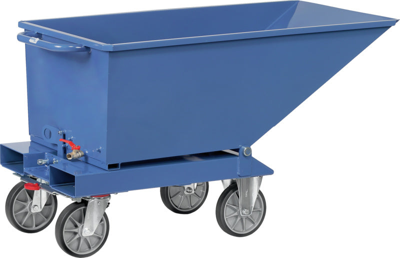 Výklopné nádoby, manuální vyklápění - mobilní nádrž s brzdami Totalstop