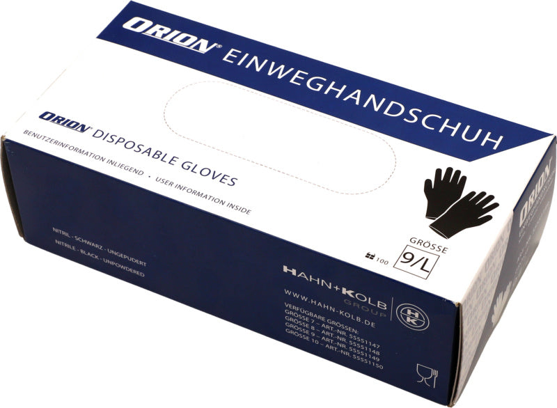 černé nitrilové jednorázové rukavice