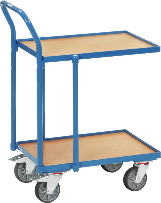 Stolový vozík se 2 dřevěnými ložnými plochami
