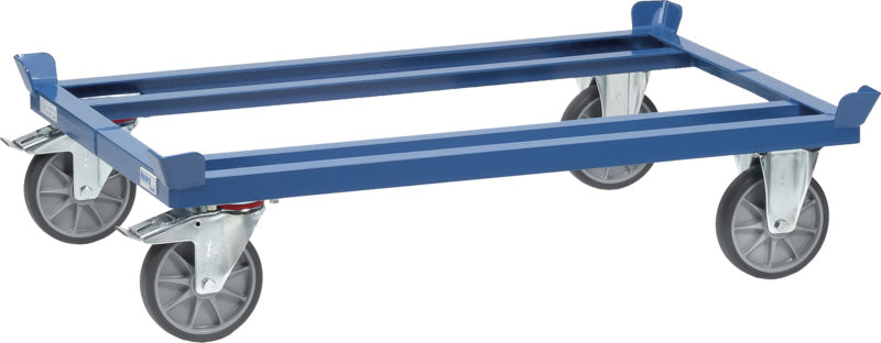 Paletový vozík vyrobený z oceli s rohovými výztuhami