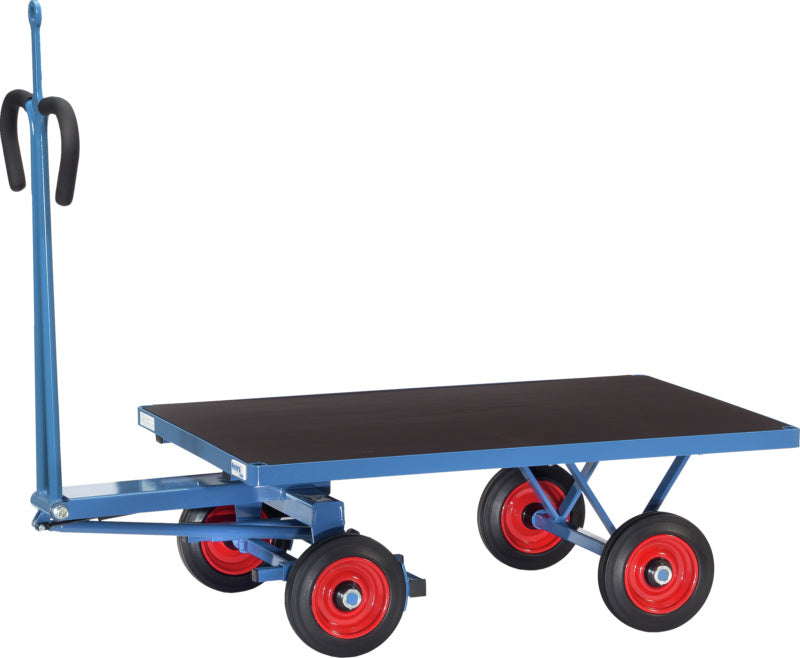 Ruční valníkový vozík, 2 nápravy s tažným okem