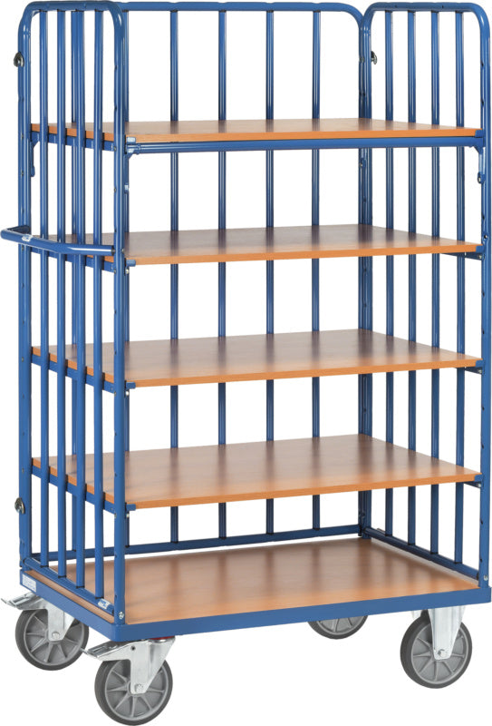 3stranný patrový vozík s 5 ložnými plochami, nosnost 600 kg